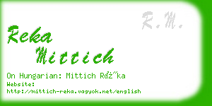 reka mittich business card